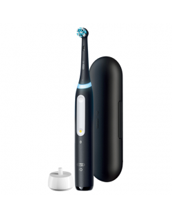 Oral-B Electric Toothbrush iO4 Rechargeable, For adults, Number of brush heads included 1, Black, Number of teeth brushing modes 4