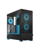 Fractal Design Pop Air RGB Cyan Core TG Clear Tint, ATX, mATX, Mini ITX, Power supply included No