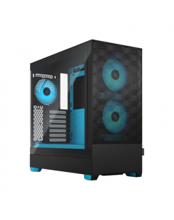 Fractal Design Pop Air RGB Cyan Core TG Clear Tint, ATX, mATX, Mini ITX, Power supply included No