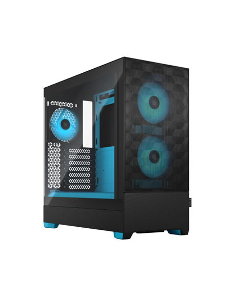 Fractal Design Pop Air RGB Cyan Core TG Clear Tint, ATX, mATX, Mini ITX, Power supply included No