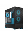 Fractal Design Pop Air RGB Cyan Core TG Clear Tint, ATX, mATX, Mini ITX, Power supply included No