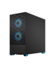 Fractal Design Pop Air RGB Cyan Core TG Clear Tint, ATX, mATX, Mini ITX, Power supply included No