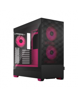 Fractal Design Pop Air RGB Magenta Core TG Clear Tint, ATX, mATX, Mini ITX, Power supply included No