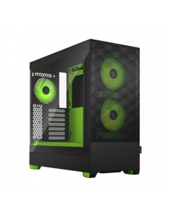 Fractal Design Pop Air RGB Green Core TG Clear Tint, ATX, mATX, Mini ITX, Power supply included No