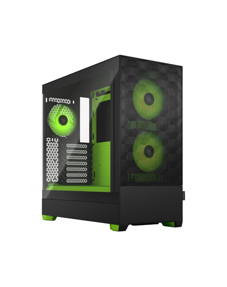 Fractal Design Pop Air RGB Green Core TG Clear Tint, ATX, mATX, Mini ITX, Power supply included No