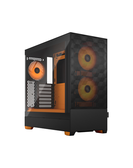 Fractal Design Pop Air RGB Orange Core TG Clear Tint, ATX, mATX, Mini ITX, Power supply included No