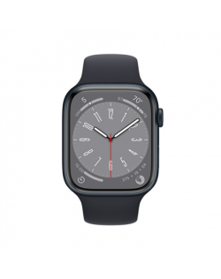 Apple Watch Series 8 MNK43UL/A 45mm, Smart watches, GPS (satellite), Retina LTPO OLED, Touchscreen, Heart rate monitor, Waterpro