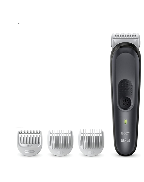 Braun Body Groomer BG3350 Cordless and corded, Operating time (max) 80 min, NiMH, Black/Grey