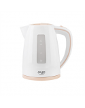 Adler Kettle AD 1264 Standard, 2200 W, 1.7 L, Plastic, White, 360° rotational base