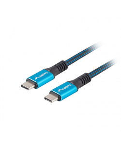 Lanberg USB-C to USB-C Cable, 0.5 m 8K/30Hz, Black/Blue