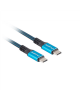 Lanberg USB-C to USB-C Cable, 0.5 m 8K/30Hz, Black/Blue