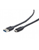 Cablexpert USB 3.0 AM to Type-C cable (AM/CM) CCP-USB3-AMCM-1M Black, 1 m, 600 Mbit/s