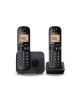 Panasonic Cordless KX-TGC212FXB Black, Built-in display, Phonebook capacity 50 entries, Speakerphone, Caller ID