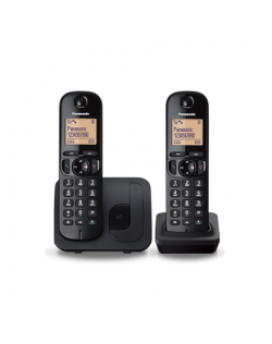 Panasonic Cordless KX-TGC212FXB Black, Built-in display, Phonebook capacity 50 entries, Speakerphone, Caller ID