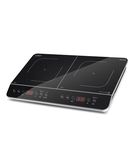 Caso Hob Touch 3500 Induction, Number of burners/cooking zones 2, Touch control, Timer, Black, Display