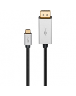 Goobay USB-C to DisplayPort Adapter Cable 60176 2 m, Silver/Black, DisplayPort, Type-C