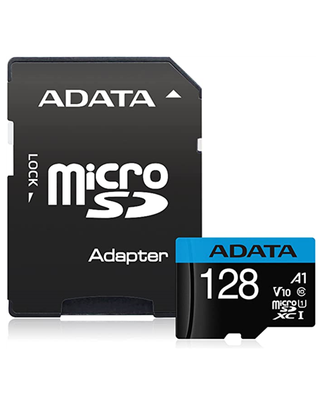 ADATA microSDXC/SDHC UHS-I Memory Card Premier 128 GB, microSDHC/SDXC, Flash memory class 10