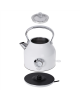 Adler Kettle with a Thermomete AD 1346w Electric, 2200 W, 1.7 L, Stainless steel, 360° rotational base, White