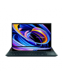 Asus Zenbook Pro Duo 15 UX582ZM-H2030X Celestial Blue, 15.6 ", OLED, Touchscreen, 4K, 3840 x 2160 pixels, Glossy, Intel Core i7, i7-12700H, 32 GB, LPDDR5 on board, SSD 1000 GB, NVIDIA GeForce RTX 3060, GDDR6, 6 GB, No Optical Drive, Windows 11 Pro, 802.11ax, Keyboard language English, Keyboard backlit, Warranty 24 month(s), Battery warranty 12 month(s)