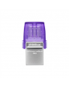 Kingston DataTraveler DT Micro Duo 3C 256 GB, USB Type-C and Type-A, Purple