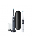 Oral-B Electric Toothbrush iO8 Series Duo Rechargeable, For adults, Number of brush heads included 2, Black Onyx/White, Number of teeth brushing modes 6