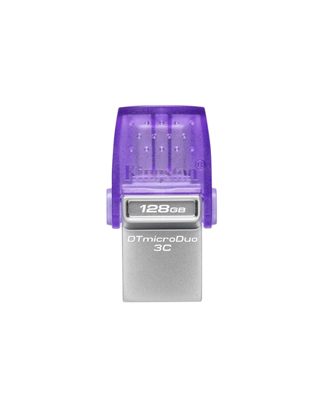 Kingston DataTraveler DT Micro Duo 3C 128 GB, USB Type-C and Type-A, Purple
