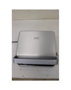 SALE OUT. Caso Grill DG 2000 Contact, 2000 W, Stainless steel, REFURBISHED, DAMAGED PACKAGING, SMALL DENT ON TOP