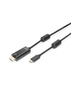 Digitus USB Type-C adapter cable, Type-C to HDMI A M/M, 2.0m, 4K/60Hz, 18GB, bl, gold