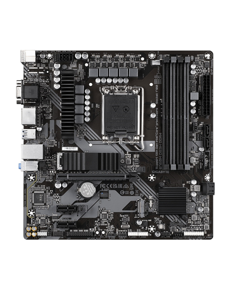 Gigabyte B760M DS3H DDR4 1.0 M/B Processor family Intel, Processor socket LGA1700, DDR4 DIMM, Memory slots 4, Supported hard dis