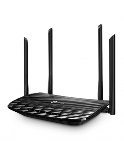 TP-LINK Router Archer C6 802.11ac, 300+867 Mbit/s, 10/100/1000 Mbit/s, Ethernet LAN (RJ-45) ports 4, MU-MiMO Yes, Antenna type 4