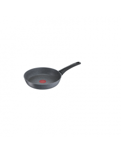 TEFAL Chef's Stone Pan G1220402 Diameter 24 cm, Suitable for induction hob, Fixed handle, Grey