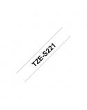 Brother TZe-S221 Strong Adhesive Laminated Tape Black on White, TZe, 8 m, 9 mm