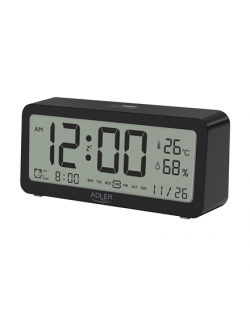 Adler Alarm Clock AD 1195b Black, Alarm function