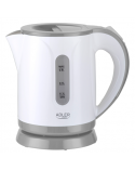 Adler Kettle AD 1371g Electric, 850 W, 0.8 L, Stainless steel/Polypropylene, 360° rotational base, White/Grey