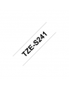 Brother TZe-S241 Strong Adhesive Laminated Tape Black on White, TZe, 8 m, 1.8 cm