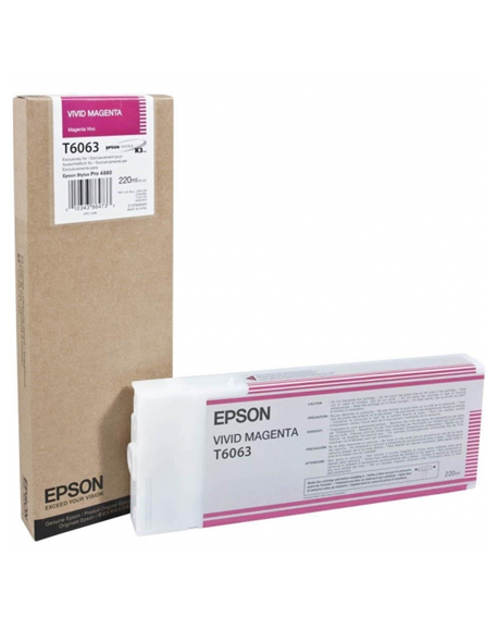 Epson T606300 Ink Cartridge, Vivid Magenta