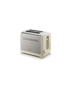 Gorenje Toaster T1100CLI Beige/ stainless steel, Plastic, metal, 1100 W, Number of slots 2, Number of power levels 6,