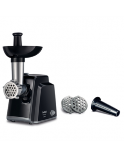 TEFAL Meat mincer NE105838 Black, 1400 W, Number of speeds 1, Throughput (kg/min) 1.7, The set includes 3 stainless steel sieves