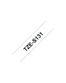 Brother TZe-S131 Strong Adhesive Laminated Tape Black on Clear, TZe, 8 m, 1.2 cm