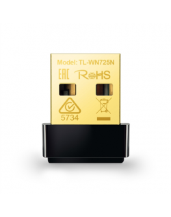 TP-LINK Nano USB 2.0 Adapter TL-WN725N 2.4GHz, 802.11n, 150 Mbps, Internal antenna