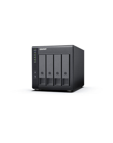 QNAP 4-Bay TR-004 Up to 4 HDD/SSD Hot-Swap, Micro processor with hardware RAID, 1 x Type-C USB 3.2 Gen 1 (USB 3.2 Gen 1)