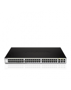 D-LINK DGS-1210-52, Gigabit Smart Switch with 48 10/100/1000Base-T ports and 4 Gigabit MiniGBIC (SFP) ports, 802.3x Flow Control