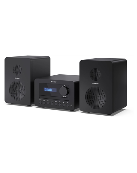 Sharp XL-B520D(BK) Tokyo Hi-Fi Micro System 2.0, FM/DAB/DAB+/USB, CD, Bluetooth 5.0, Aux-in, Black