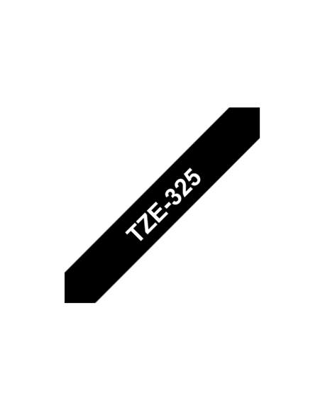 Brother TZe-325 Laminated Tape White on Black, TZe, 8 m, 9 mm