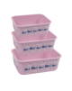 Stoneline Awave Set of storage box 21940 3 pc(s), Dishwasher proof, Rose