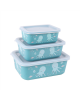 Stoneline Awave Set of storage box 21941 3 pc(s), Dishwasher proof, Turquoise