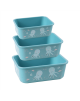 Stoneline Awave Set of storage box 21941 3 pc(s), Dishwasher proof, Turquoise