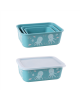 Stoneline Awave Set of storage box 21941 3 pc(s), Dishwasher proof, Turquoise