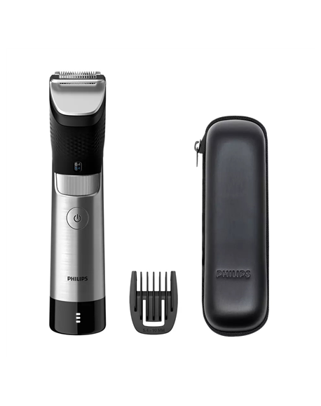 Philips Beard Trimmer BT9810/15 Cordless and corded, Step precise 0.4 mm, 30, Black/Silver