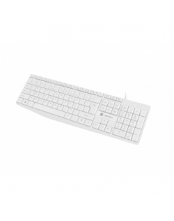 Natec Keyboard Nautilus NKL-1951 Wired, US, USB Type-A, White